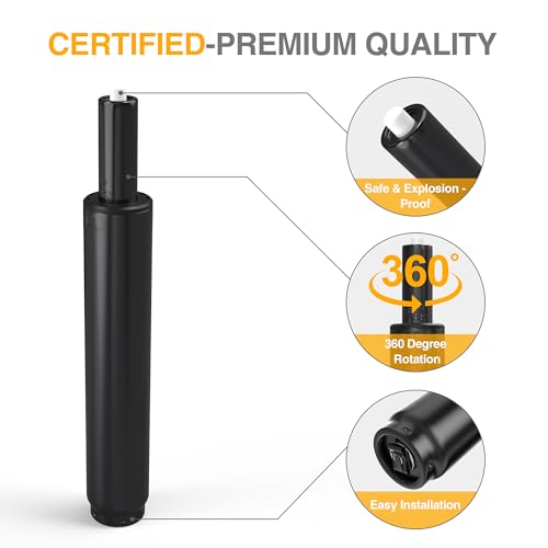 HOSALI Office Chair Cylinder Replacement,Heavy-Duty Gas Lift Cylinder Fits Most Chairs,Highest End Class 4 Hydraulic Pneumatic Piston, Universal Size - size: 5.5-black