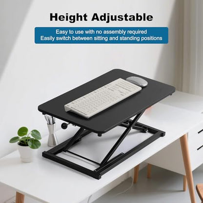 Standing Desk Converter Keyboard Riser Height Adjustable Black 23.6 Inch
