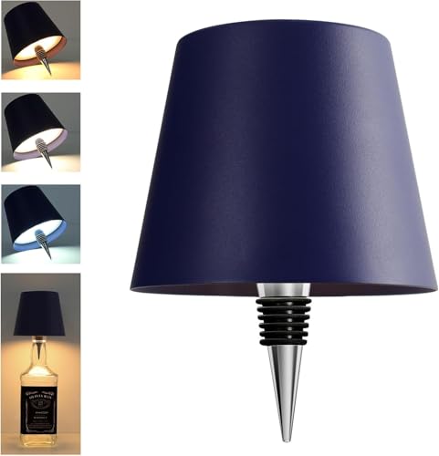 2026 Wireless Bottle Lamp,LED Bottle Lights for Liquor & Wine Bottles,Bottle Light with Dimmable(Navy Blue, 1pc) - color: Navy Blue
