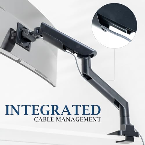 VIVO PRO Heavy Duty, Premium Ultra-Wide Monitor Tension Arm, Up to 57 inch Screens, Holds 59.4 lbs, Desk Mount Monitor Stand for Ultrawides, Black, PRO-ST157B - color: Black