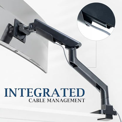 VIVO PRO Heavy Duty, Premium Ultra-Wide Monitor Tension Arm, Up to 57 inch Screens, Holds 59.4 lbs, Desk Mount Monitor Stand for Ultrawides, Black, PRO-ST157B - color: Black