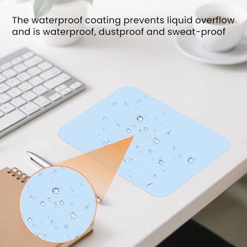 Small Mouse Pad 6 x 8 Inch, Horizontal and Vertical Flexible use. Great for Traveling, Wireless laptops, Keyboard Trays, Offices, etc. (Blue) - color: blue