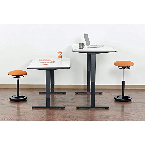 Safco Twixt Active Movement Seating Chair, Ergonomic Support, Adjustable Height, Orange Mesh - color: Orange, style: Desk Height