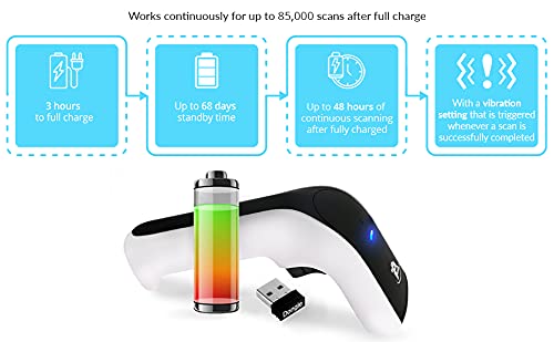 ScanAvenger Wireless Portable 1D&2D Bluetooth Barcode Scanner: Hand Scanner 3-in-1, Cordless, Rechargeable Scan Gun for Inventory - USB Bar Code/QR Reader (1D&2D with No Next Gen Stand)… - style: 1D&2D With No Next Gen Stand