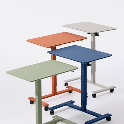TopJob ANYDESK FOLD Mobile Standing Desk, Portable with Lockable Wheels, Foldable Stand Desk, Rolling Computer Workstations, Used for Home, Couch Side Table, Bedside Table in Bed Room Kitchen - color: Indigo