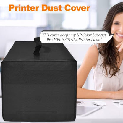 Printer Cover for HP LaserJet Pro MFP 3301sdw Printer (Black) | Anti-Static Waterproof Dustproof Cover, Heavy Duty Printer Protective Case for HP Color Laserjet Pro Printer - color: Black