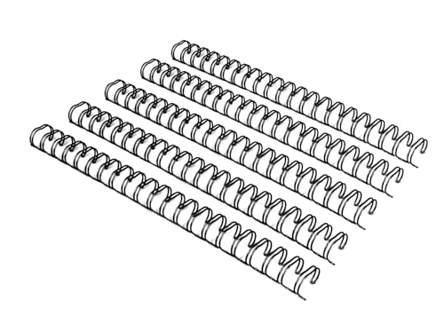 RAYSON 2:1 Wire Binding Spines 21 Loop, 7/8 Inch, Black, 220 Sheet, 50 Pack | 2:1 Pitch Binding Wire | Double Loop Wire Design | Binds Up to 220 Sheets | Letter Size Compatible | Smooth Page Turning - size: 7/8"