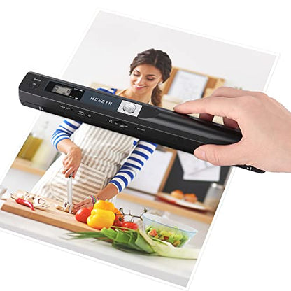 MUNBYN Portable Scanner, Photo Scanner for A4 Documents Pictures Pages Texts in 900 Dpi and 10.5“ x 1.6” x 1.2“ Hard Travel Case for Iscan