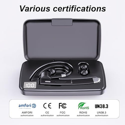 Bluetooth Headset,Wireless Bluetooth Earpiece with 400mAh Charging Case