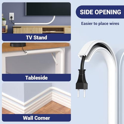 Cord Hider Wall, Flexible Cable Conceale, Self-Adhesive Silicone Wire Hider - size: 78 inch