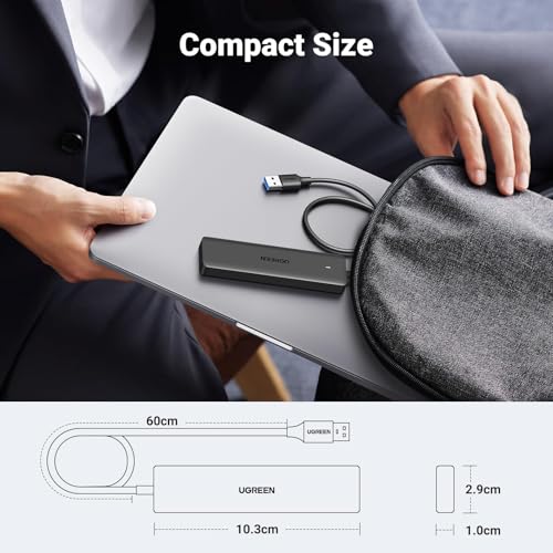 UGREEN USB 3.0 Hub, 4 Ports USB A Splitter Ultra-Slim USB Expander for Mouse, Keyboard, Flash Drive, U Disk, Printer Compatible with Laptop, Desktop PC, Xbox, PS5, and More 2FT - size: ['2 feet'], style: USB-A