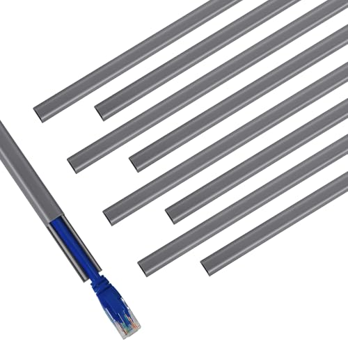 One Cord Cover Wall 153in(9X L17in) - Mini Wire Hider, Wire Cover for Hiding Speaker Wire, Baby Monitor Cord - Paintable Wire Channel for Cable Concealer, W0.5in H0.3in, CMR05 Grey - color: Grey, size: W0.5in X H0.3in X L153in