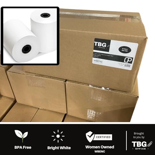 3 1/8” x 230' Thermal Paper Rolls - BPA FREE – MADE IN USA - Receipt paper rolls – Point of Sale Cash Register - Thermal printer paper - Credit Card Paper - for POS systems (1 Case - 30 Rolls)