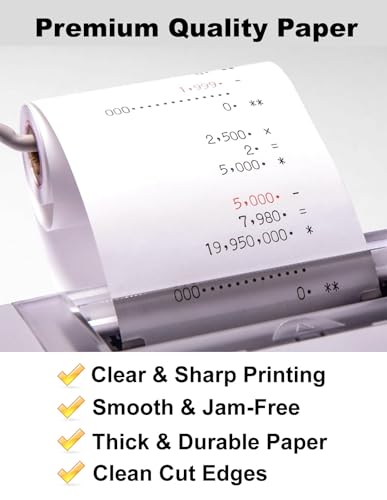 (12 Rolls)2 1/4 in x 150 ft Adding Machine Tape Paper Rolls, for HR-10RC, HR-170RC, HR-200RC, EL-1197PIII, EL-1801V, P23-DHV-3, CP-90A, MP11DX-2, 1280-2,3000Labels Direct - size: 2 1/4" 1 Ply 150' Bond, style: 12 Rolls