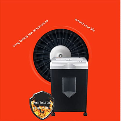 Cross-Cut Paper Credit Card Shredder Drawer Type 18 Liter Basket Overload Capacity Protection