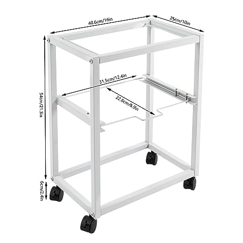 2 Tiers Metal Rolling File Carts with Wheels,Hanging Files Movable Pull-Out Folder Rack,Drawer File Cabinet Movable Pull-Out File Cabinet for Office, Classroom, Home Study, or Printer Room