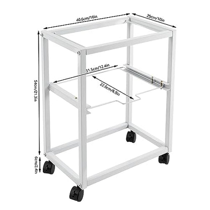 2 Tiers Metal Rolling File Carts with Wheels,Hanging Files Movable Pull-Out Folder Rack,Drawer File Cabinet Movable Pull-Out File Cabinet for Office, Classroom, Home Study, or Printer Room