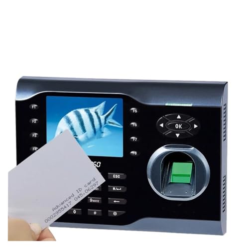 Fingerprints Employee Attendance Machine 3.5 Inch Color Screen High-Speed Fingerprint Time Attendance Finerprint Time Clock for Small Businesses,Black-ID WiFi adms - size: ID wifi adms