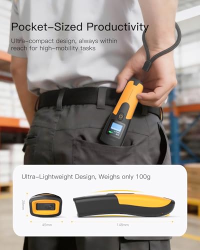 Inateck 2D Wireless Barcode Scanner with 1.4 inch TFT, 2600mAh, Nano 260D | 1.4in TFT Real-Time Display, 300K Pixel 2D CMOS, Reads Phone Screens, 12Hr Battery, 4oz Light, Multi-Scan Modes