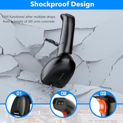 Symcode USB Barcode Scanner Handheld Wired Automatic Bar Code Scanner with Long USB Cable for Mobile Payment, Convenience Store, Supermarket, Warehouse