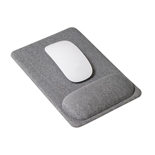 SenseAGE Compact Ergonomic Mouse Pad with Wrist Rest Support, Pain Relief, Non-Slip Base, Optimized Tracking Surface, Lightweight & Portable, Ideal for Office, Home & Travel, 8.9 x 6.1 in (Grey) - size: 8.9L x 6.1W inches