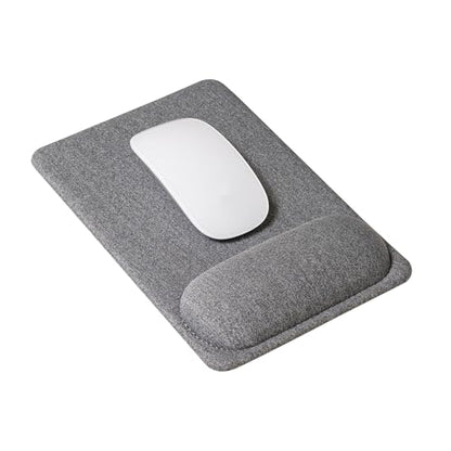 SenseAGE Compact Ergonomic Mouse Pad with Wrist Rest Support, Pain Relief, Non-Slip Base, Optimized Tracking Surface, Lightweight & Portable, Ideal for Office, Home & Travel, 8.9 x 6.1 in (Grey) - size: 8.9L x 6.1W inches