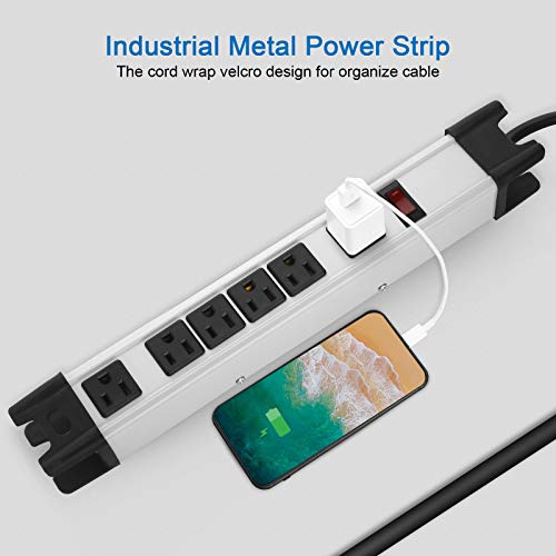 CCCEI Heavy Duty Surge Protector Power Strip. Grey, 4ft, 1. - color: Grey, size: 4ft
