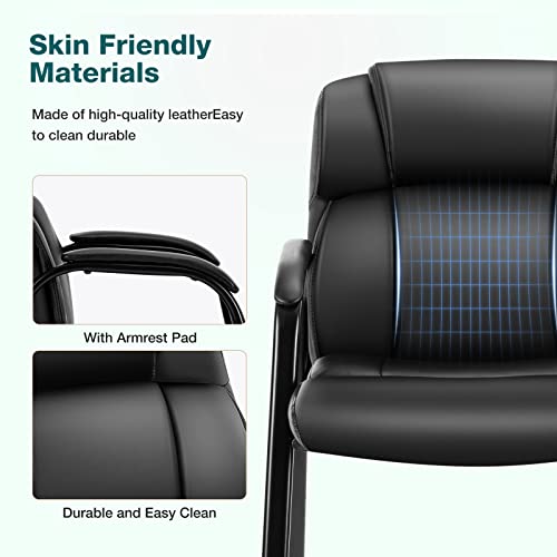 OLIXIS Office Waiting Room Chairs Set of 1, Stationary Side Guest Chair - color: Inky