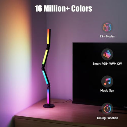 Led Desk Lamp with Atmosphere Lighting, Smart RGB LED Desk Lamp