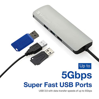 Verbatim 9-in-1 USB C Hub Adapter - 100W Power Delivery, USB 3.0, SD Card Readers, Gigabit LAN, 3.5mm Port for USB C Laptops - color: 9 in 1 Hub