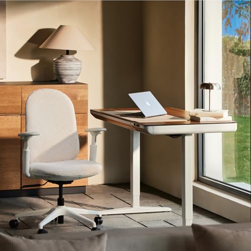 Mochi Chair Petite Ergonomic Chair — Comfortable Ergonomic Chair Designed Specifically for Women and Children, Height-Adjustable Chair is Suitable for Home, Office, and School environments (Cream)