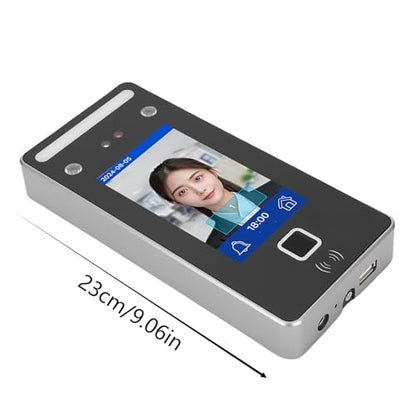 Biometric Attendance Machine, Dynamic Face Recognition Time Clock with Card Access Inch LCD Touch Screen WiFi Networking for Office Hotel Factory