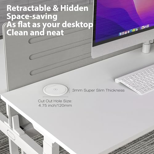 ANNQUAN 4.7" 20amp Pop Up Countertop Outlet Wireless Charger 65W USB White | Pop Up Outlet with 3 Outlets 3 USB Ports Home Office Kitchen - color: White, size: 20 Amp(Standard)
