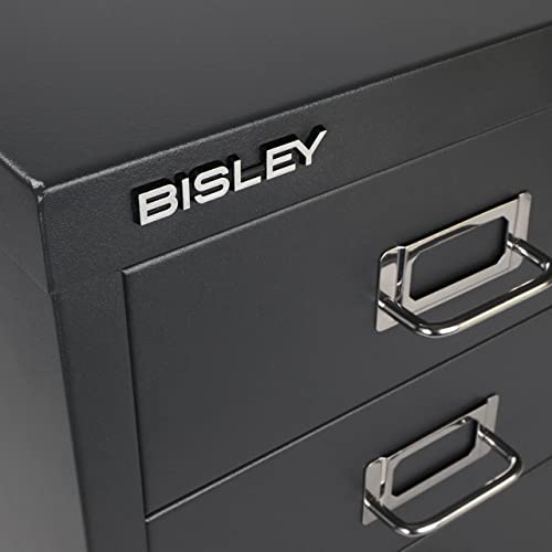 Bisley 3-Drawer Steel MultiDrawer Cabinet - Anthracite Grey - color: Anthracite Grey, size: 3 Drawer