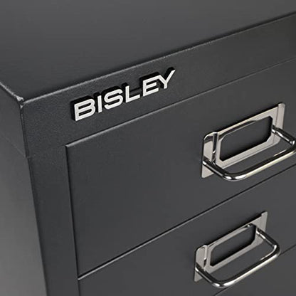 Bisley 3-Drawer Steel MultiDrawer Cabinet - Anthracite Grey - color: Anthracite Grey, size: 3 Drawer
