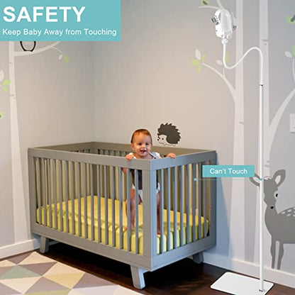 iTODOS Baby Monitor Floor Stand Holder Mount Compatible with HelloBaby HB6550/6560,Infant Optics DXR-8 Pro,Nanit Pro & Flex Stand,VTech VM819/VM901,Momcozy,Owlet,eufy,Babysense,Motorola