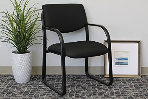 Boss Office Products Fabric Guest Chair in Black (B9521-BK)
