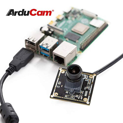 Arducam 1080P Low Light WDR USB Camera Module for Computer, 2MP 1/2.8” CMOS IMX291 100 Degree Wide Angle Mini UVC Webcam Board with Microphone, 3.3ft/1m Cable for Windows Linux Mac OS - size: 100°(D), Low Light