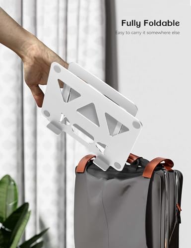 Aoviho Adjustable Laptop Stand for Desk,Portable Laptop Stand Holder and Riser,Foldable Aluminum Notebook Computer Stands for MacBook Air Pro HP Lenovo Dell Samsung Chromebook, 10-15.6 inch, Silver - color: Silver