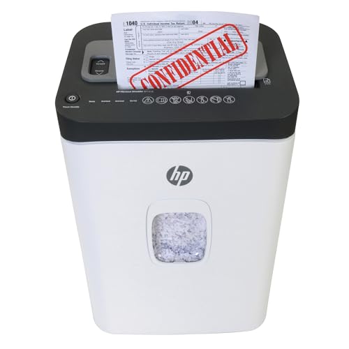 HP - Micro Cut Paper Shredder, 12-Sheet Manual, 150-Sheet Auto Feed | Micro Cut High Security Shredding, Auto Feed And Manual Capacity, Continuous Performance, Large Capacity, Rolling Casters - size: 150 Sheet