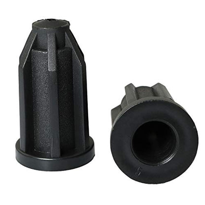 heyous 8PCS Plastic Caster Socket Sleeve Round Inserts, for 1" Socket, 7/16" Caster, Black OD 25mm, Hole Dia 11mm