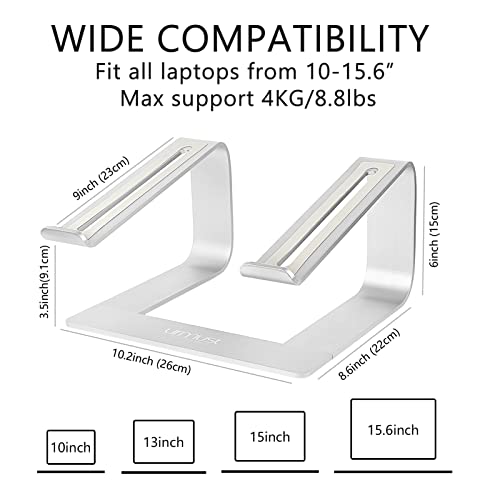Urmust Laptop Stand for Desk, Silver, Up to 15.6" Laptop - color: D-Silver