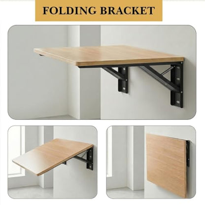 Balin Designs Folding Shelf Brackets 20 Inch Heavy Duty, Set of 2, 500 lbs, Collapsible Bracket with Locking Hinge for Fold Down Table, Wall Mounted Desk, Workbench, Laundry Room – Space Saving