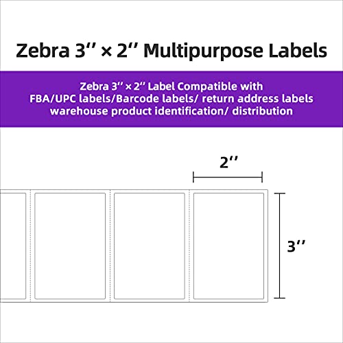 AveneMark 12 Rolls 3” X 2” Direct Thermal Labels for Barcodes, Address Labels Perforated & Compatible with Rollo & Zebra Desktop Label Printers (700/Roll) - size: 3"x 2"(12 Rolls-8400 Labels)