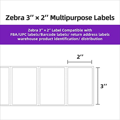 AveneMark 12 Rolls 3” X 2” Direct Thermal Labels for Barcodes, Address Labels Perforated & Compatible with Rollo & Zebra Desktop Label Printers (700/Roll) - size: 3"x 2"(12 Rolls-8400 Labels)