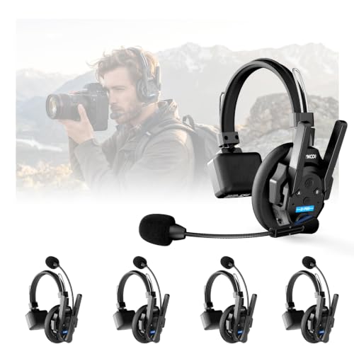 SYNCO XTALK XPRO5 Wireless Intercom Headset System MasterFree for Team Work - color: 5-set, size: Xtalk Xpro