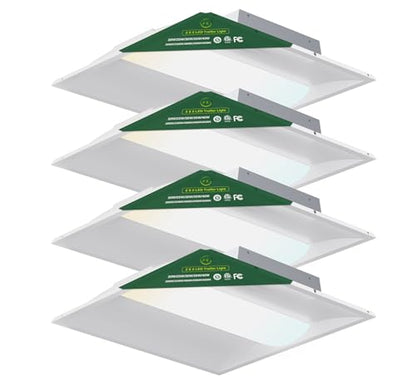 YXL 2x2 LED Troffer Light, 5CCT Switch LED Drop in Ceiling Light for Dropped Ceiling,5400/4725/4050/3375/2700 Adjustable Lumens, 6500K/5000K/4000K/3500K/3000K Color Temperature, Dimmable 0-10V,ETL - size: 2x2 FT-4Pack