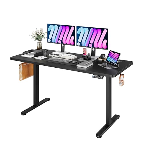 Monomi Electric Standing Desk 63"x28"Height Adjustable Sit Stand Desk | Ergonomic Home Office Computer Gaming Desk with Memory Preset Controller and Anti-Collision,Black - color: Black, size: 63x28