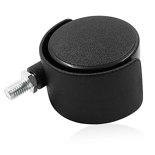 8 Pack 2 Inch Caster Wheel Replacement, M8 Threaded Stem Caster Wheels, Black Nylon Furniture Wheel for Cabinet, Shelf - style: 2 Inch without brake(8 Pack)