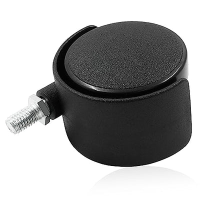 8 Pack 2 Inch Caster Wheel Replacement, M8 Threaded Stem Caster Wheels, Black Nylon Furniture Wheel for Cabinet, Shelf - style: 2 Inch without brake(8 Pack)